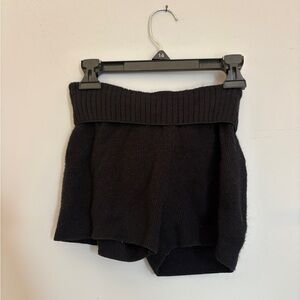 Ballet Warmup Black Knit Shorts